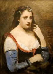 Femme avec des marguerites